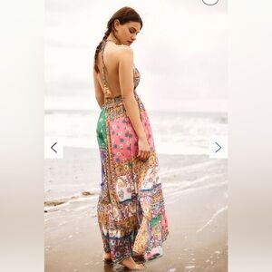 NWT Anthropologie Colorful Patchwork Maxi Dress